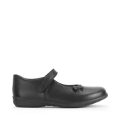 Start-Rite Ribbon, Black leather girls rip-tape Mary-Jane bow school shoes 2845_7