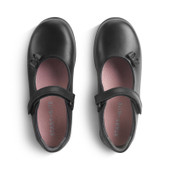 Start-Rite Ribbon, Black leather girls rip-tape Mary-Jane bow school shoes 2845_7