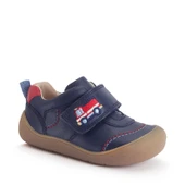 Start-Rite Harvest, Navy leather fire engine rip-tape toddler first walking shoes 0844_9