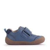Start-Rite Harvest, Denim blue leather train rip-tape baby first walking shoes 0844_12