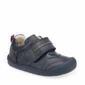 Start-Rite First Zak, navy blue leather boys riptape first walking shoes 0749_2