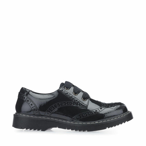 Start-Rite Impulsive II, black patent girls lace-up closed school shoes 3505_3