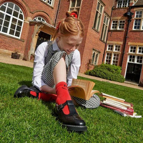 Start-Rite Imagine, Black hi shine leather girls T-bar buckle school shoes 3510_7