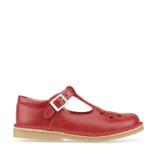 Start-Rite Lottie, red leather classic t-bar buckle shoes 5184_1
