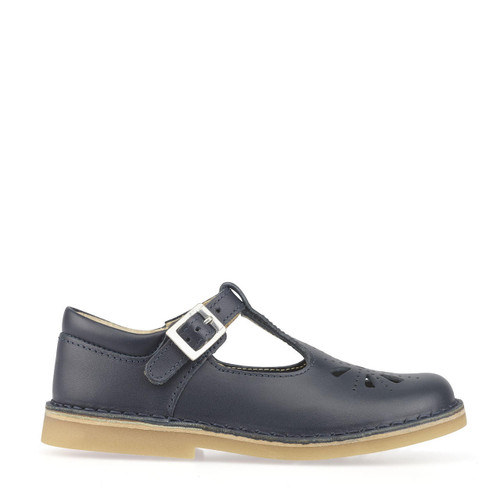 Start-Rite Lottie, navy leather classic t-bar buckle shoes 5184_9