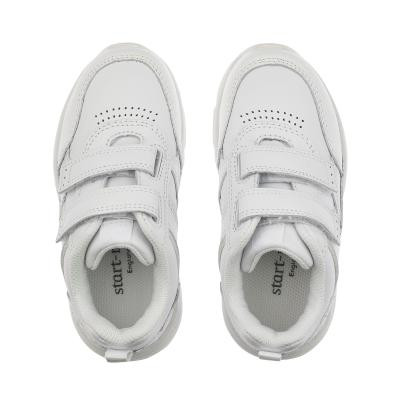 Start-Rite Meteor, white leather rip-tape school trainers 6283_4
