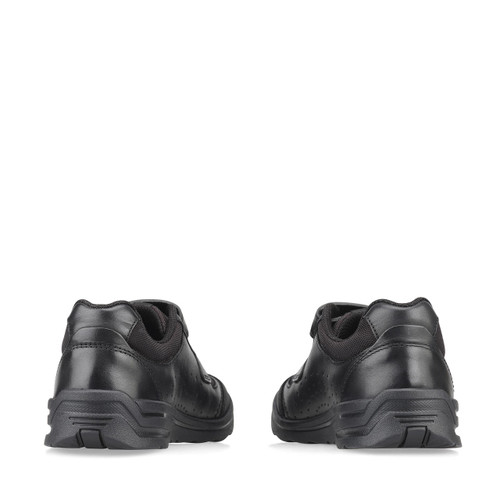 Start-Rite Rocket, black leather boys rip-tape school shoes 2797_7