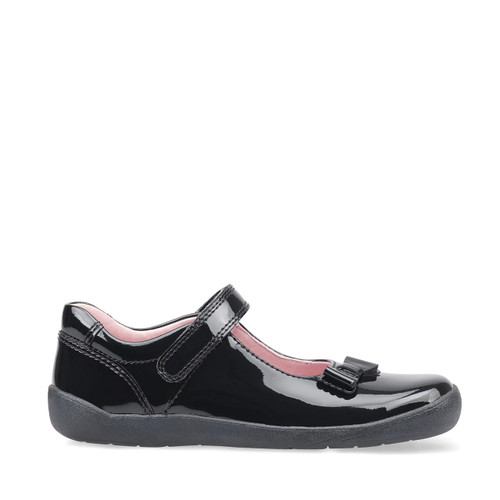 Start-Rite Giggle, black patent girls rip-tape school shoes 2799_3