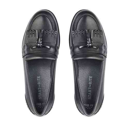Start-Rite Sketch, black leather slip-on school shoes 3515_7