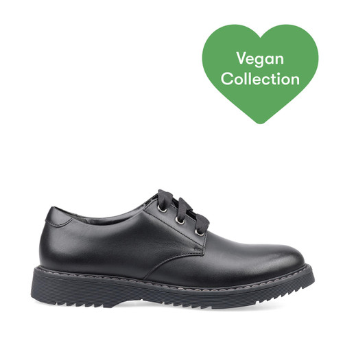 Start-Rite Impact, vegan black synthetic girls lace-up school shoes 3518_4