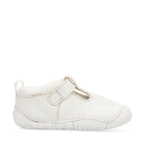Start-Rite Baby Jack, white leather t-bar buckle pre-walkers 0746_7