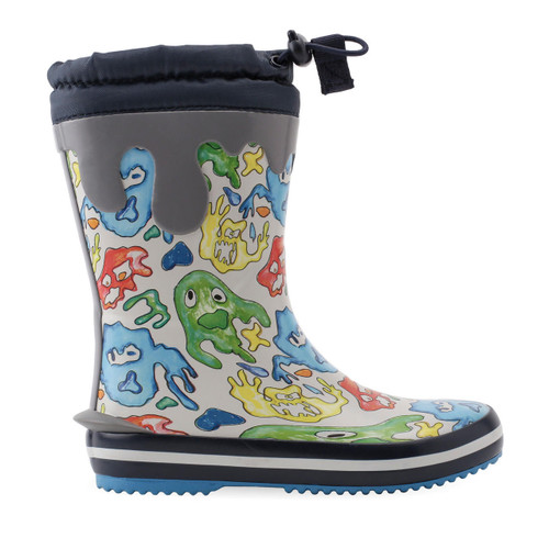 Start-Rite Little Puddle, Grey slime boys water resistant wellies 9931_2