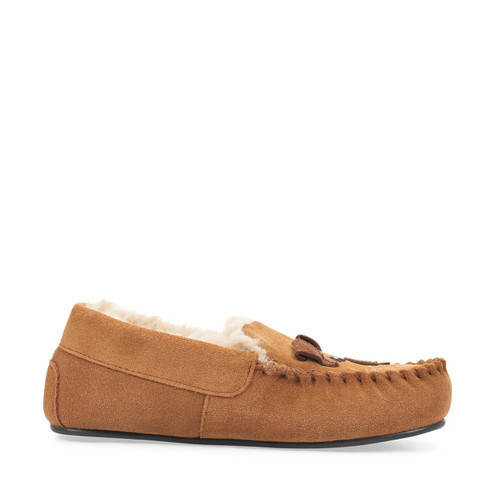 Start-Rite Snuggle, tan Suede Dog Slip-on Slippers 9932_0