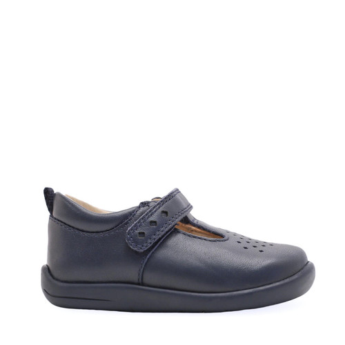 Start-Rite Jigsaw, Navy leather boys riptape first walking shoes 0787_9