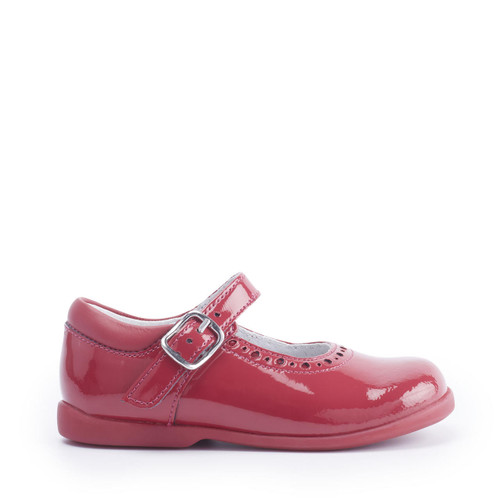 Happy, Red patent girls buckle first walking shoes 1486_1