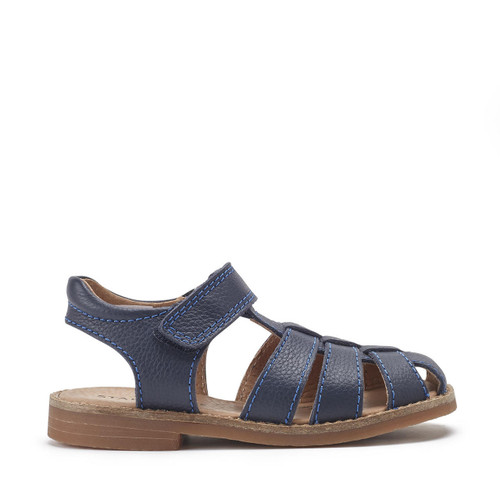 Pier, Navy leather rip-tape sandals 5199_9