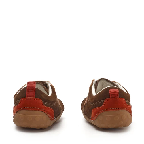 Start-Rite Shuffle, Tan leather/brown nubuck boys rip-tape pre-walkers 0786_0