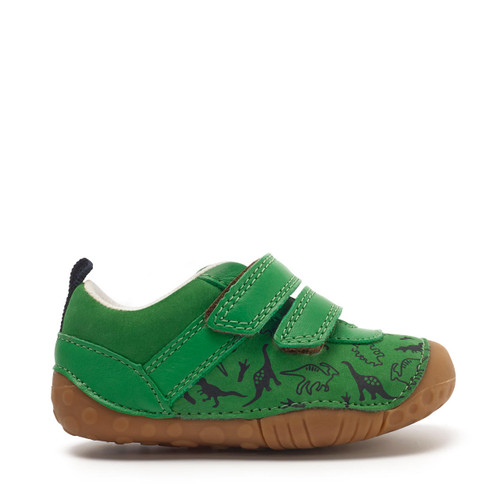 Start-Rite Roar, Green nubuck/leather boys rip-tape pre-walkers 0767_4