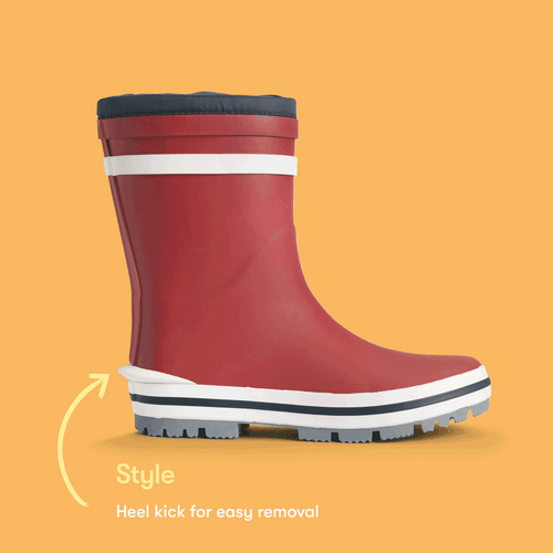 Start-Rite Little Puddle, Red slip on waterproof wellies 9931_11