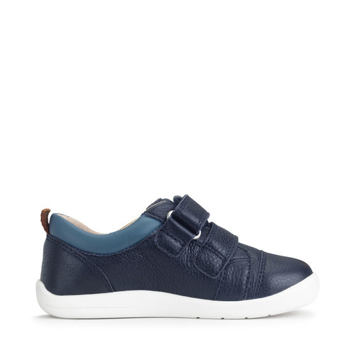 Start-Rite Shoes Playhouse, Navy leather rip-tape first walking shoes 0826_9