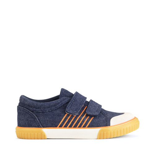Start-Rite Shoes Sandy Beach, Denim boys and girls closed rip-tape canvas shoes
