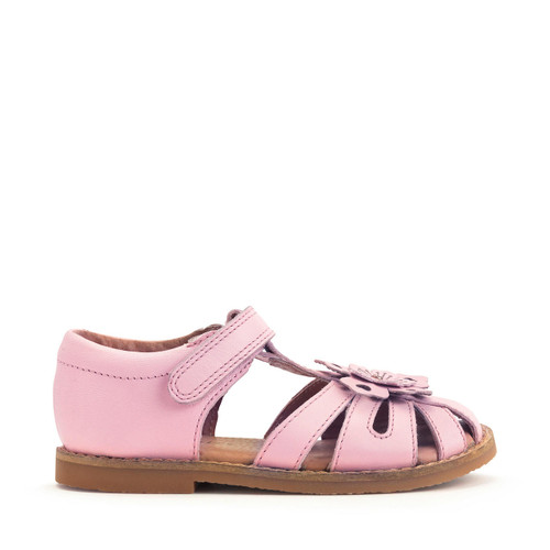 Start-Rite Flora, Pale pink leather girls rip-tape sandals 5198_6