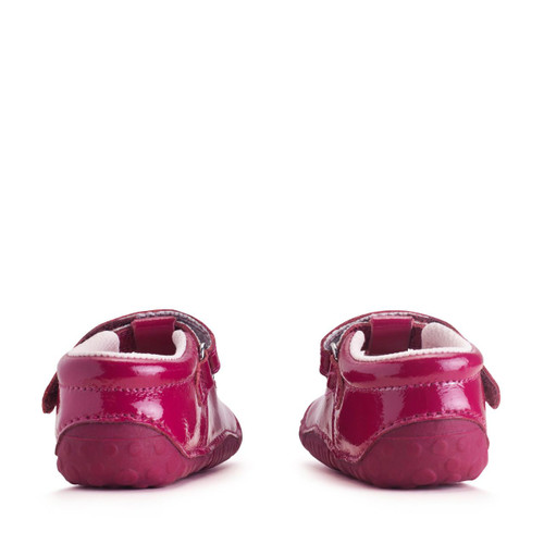 Start-Rite Shoes Tumble, Cherry red patent baby girls rip-tape t-bar pre-walkers 