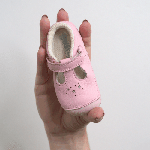 Start-Rite Shoes Tumble, Cherry red patent baby girls rip-tape t-bar pre-walkers