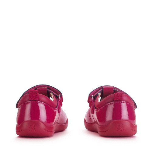 Start-Rite Shoes Puzzle, Cherry red patent girls rip-tape T-bar first walking shoes 