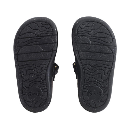 Start-Rite Shoes Fairy Tale, Black patent girls rip-tape first walking shoes 