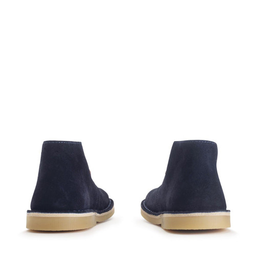 Start-Rite Shoes Colorado, Navy blue suede lace-up kids desert boots 