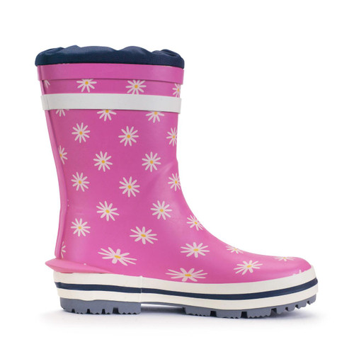 Start-Rite Big Puddle, Pink daisy girls waterproof wellies 9934_16