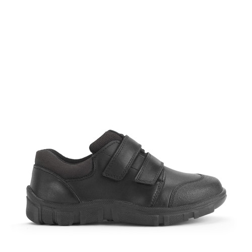 Start-Rite Shoes Topic, Black leather Simply by Start-Rite boys Dual-Fit rip-tape school shoes