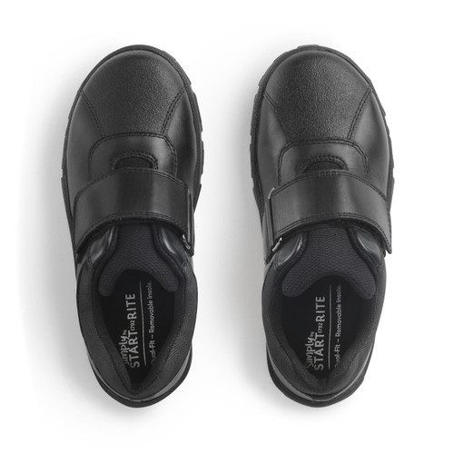 Start-Rite Shoes Atlas, Black leather Simply by Start-Rite boys rip-tape Dual-Fit school shoes 2871_7