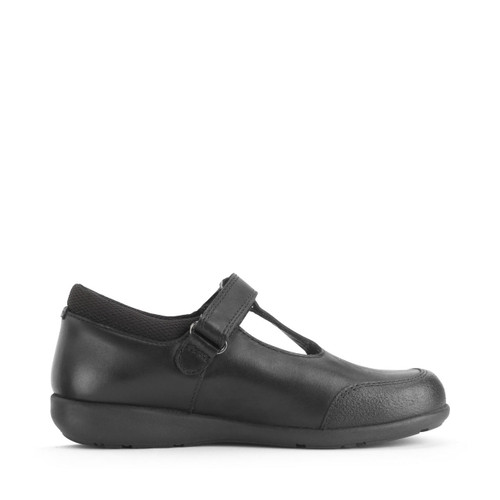 Start-Rite Shoes Globe, Black leather Simply by Start-Rite girls rip-tape Dual-Fit T-bar school shoes 2872_7