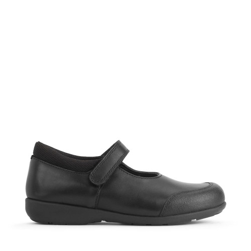 Start-Rite Shoes Grade, Black leather Simply by Start-Rite girls rip-tape Dual-Fit school shoes 