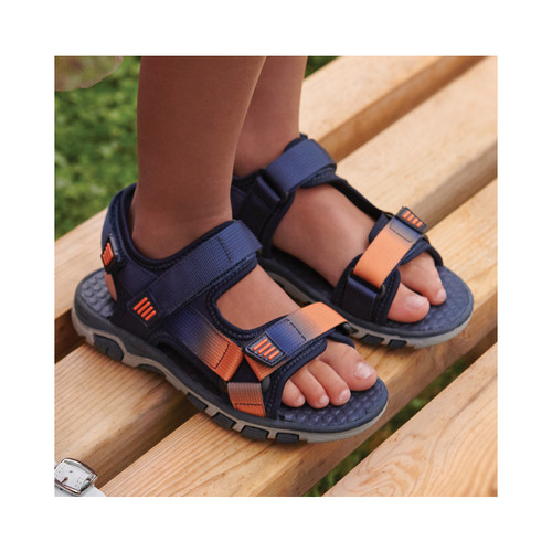 Start-Rite Trekker, Navy rip-tape sporty kids sandal 5210_9