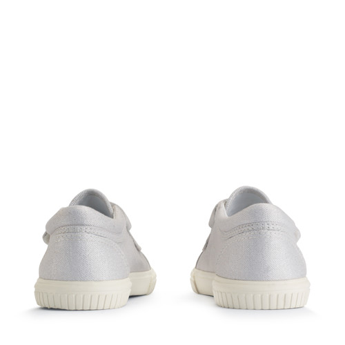 Start-Rite Sandy Beach, Silver glitter daisy girls closed rip-tape canvas shoes 6207_14