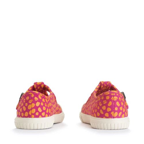 Start-Rite Skipper, Magenta/orange splash girls t-bar buckle canvas shoes 6211_6