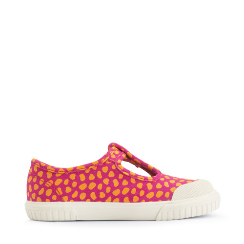 Start-Rite Skipper, Magenta/orange splash girls t-bar buckle canvas shoes 6211_6