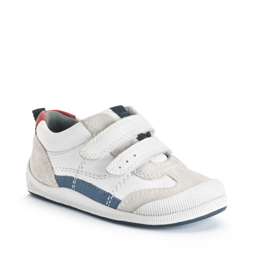 Start-Rite Tickle, White leather/suede riptape pre-school shoes 1731_14