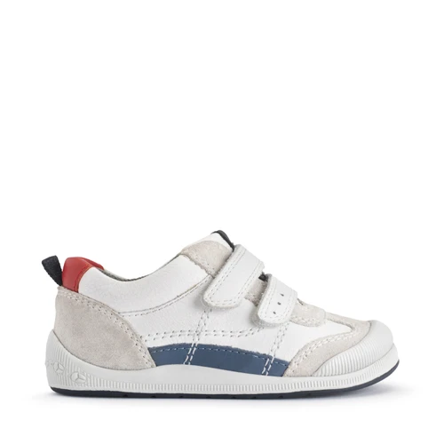 Start-Rite Tickle, White leather/suede riptape pre-school shoes 1731_14