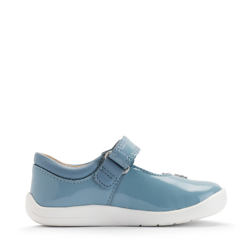 Start-Rite Fairy Tale, Cornflower blue patent girls rip-tape first walking shoes 0780_42