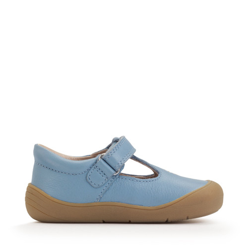 Start-Rite Floret, Cornflower blue leather girls riptape first walking shoes 0840_2