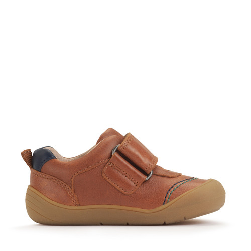 Start-Rite Harvest, Tan leather rip-tape baby first walking shoes 0844_0