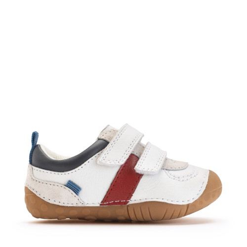 Start-Rite Zap, White leather/nubuck rip-tape baby pre-walking shoes 0839_4
