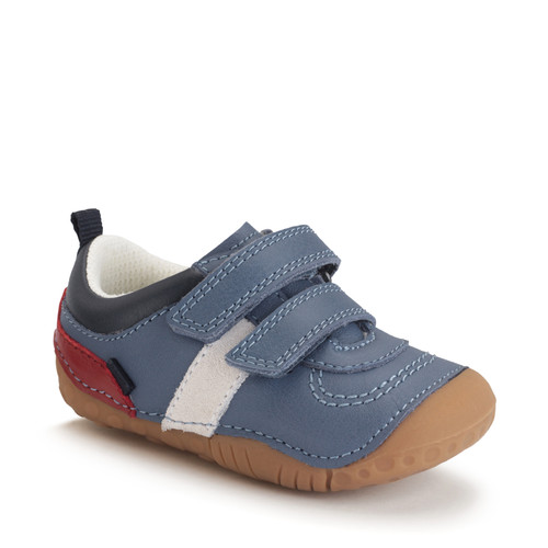 Start-Rite Zap, Denim blue leather/ nubuck rip-tape baby pre-walkers 0839_2