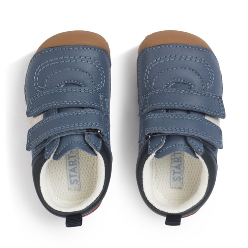 Start-Rite Zap, Denim blue leather/ nubuck rip-tape baby pre-walkers 0839_2