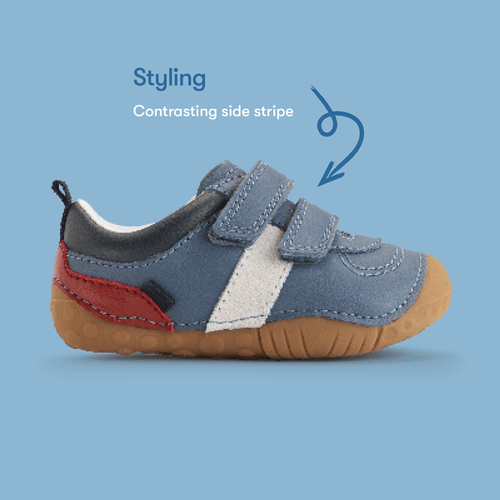 Start-Rite Zap, Denim blue leather/ nubuck rip-tape baby pre-walkers 0839_2