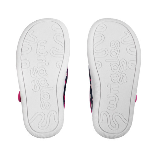 Start-Rite Wriggles, T-bar navy/pink hearts girls buckle first walking shoes 6213_39